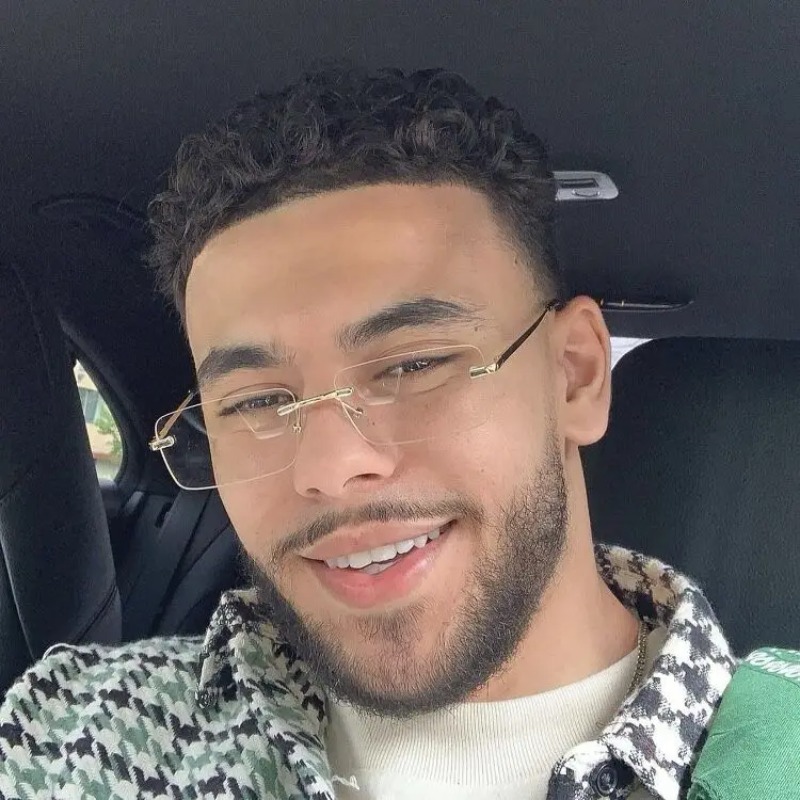 Blue Light Glasses - Rimless Small Glasses Man Stylish Sunglasses