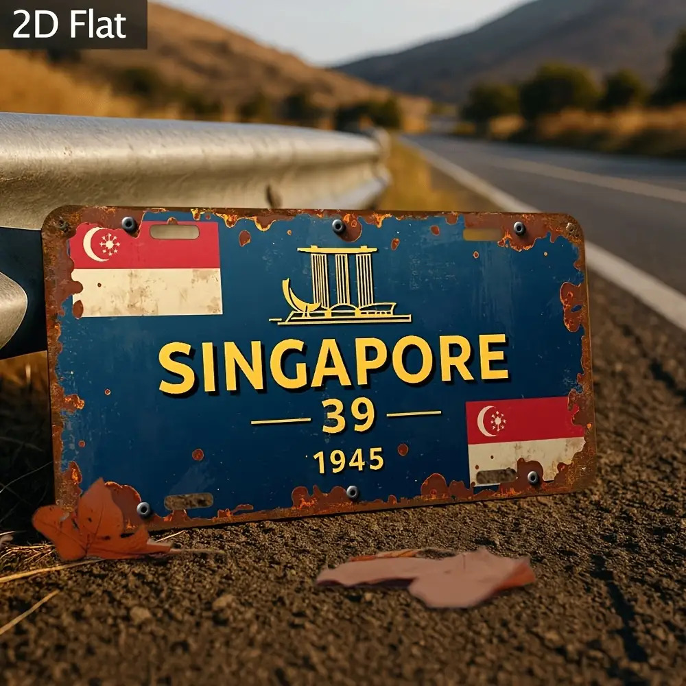 Home Office Singapore - SINGAPORE FLAG 1945 AL Sign -