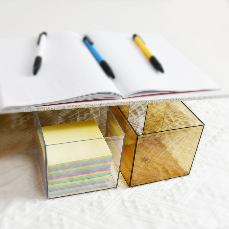 Sticky Note Dispenser - Acrylic Mini Memo Note Pads Box
