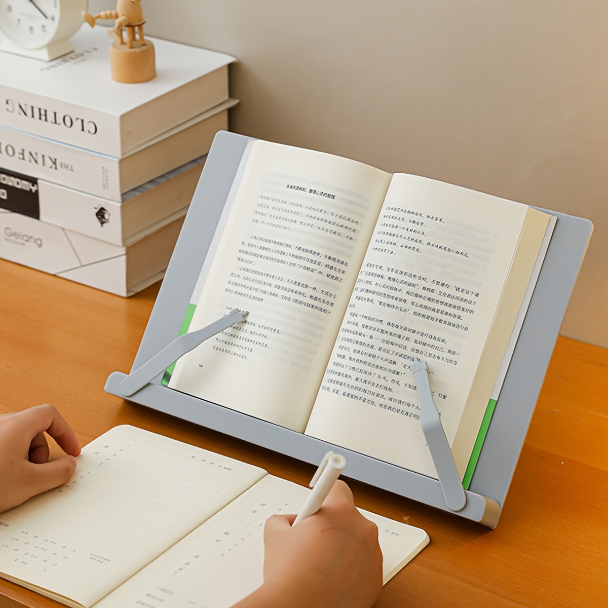 Home Office Ergonomics - 6-Level Adjustable Foldable Book Stand, Portable