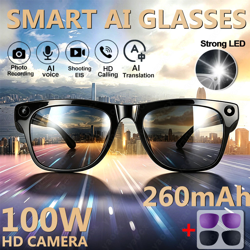 Blue Light Glasses - AI Smart Glasses with 100W HD