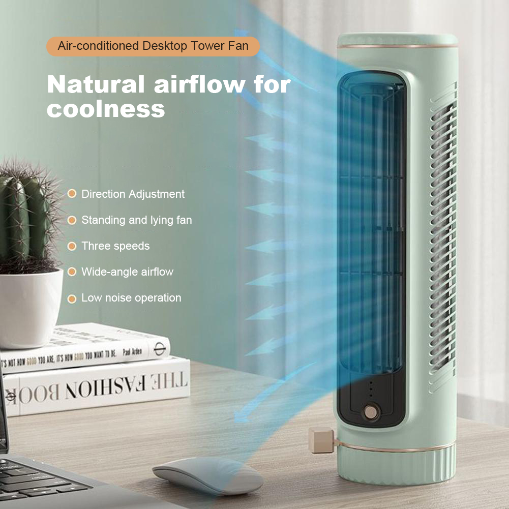 Household Desktop Tower Fan Po - Usb Desk Fan reseña y precio