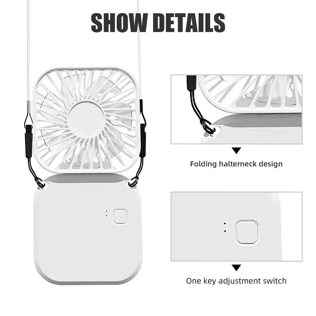 NEW Mini Hanging Neck Fans Por - Usb Desk Fan reseña y precio