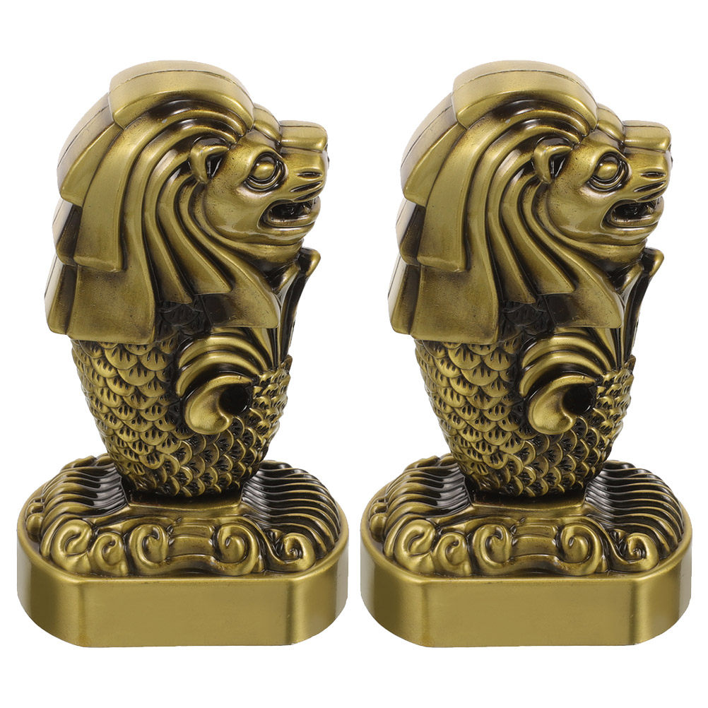 2Pcs Merlion Singapore Sculptu - Home Office Singapore reseña y precio