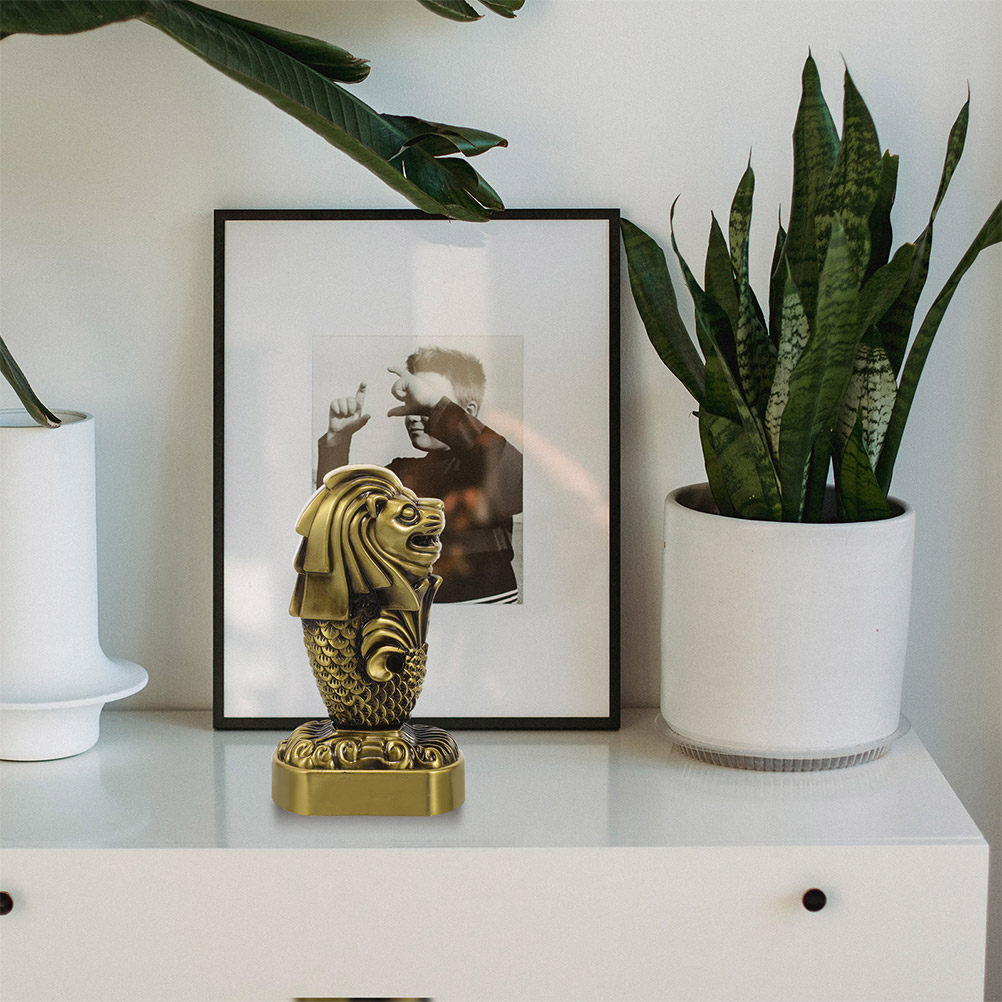 2Pcs Merlion Singapore Sculptu - Home Office Singapore reseña y precio