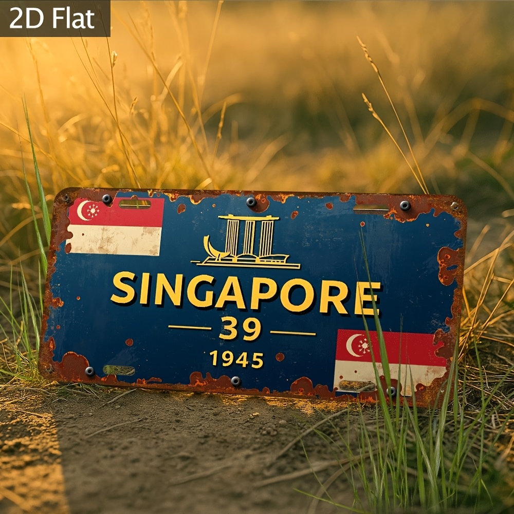 SINGAPORE FLAG 1945 AL Sign -  - Home Office Singapore reseña y precio