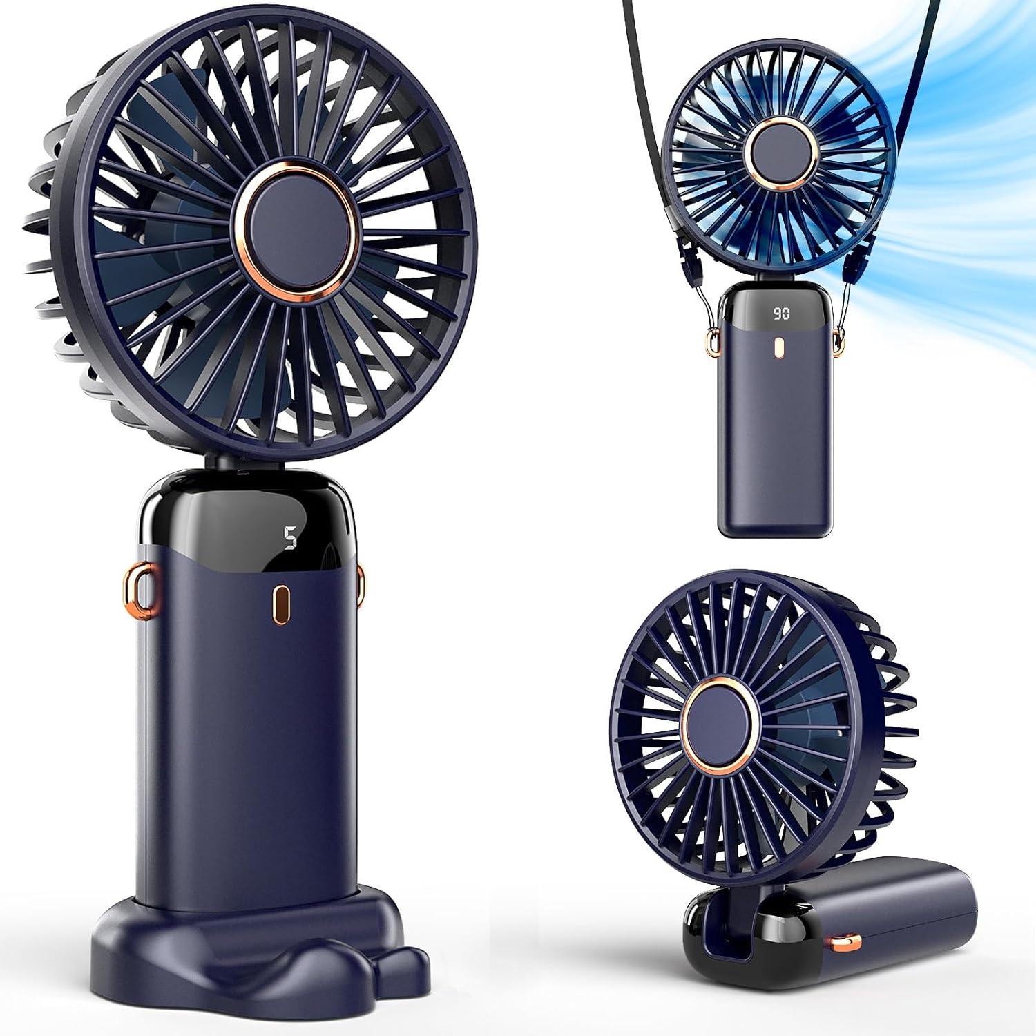Handheld Mini Fan 1200mAh Fold - Usb Desk Fan reseña y precio