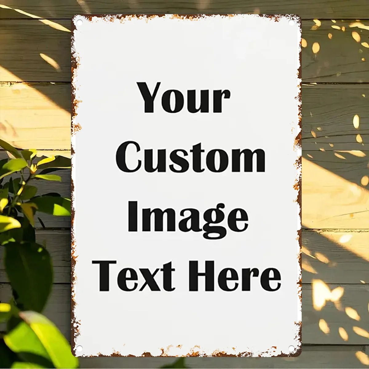Custom Photo & Text Tin Sign - - Home Office Image reseña y precio