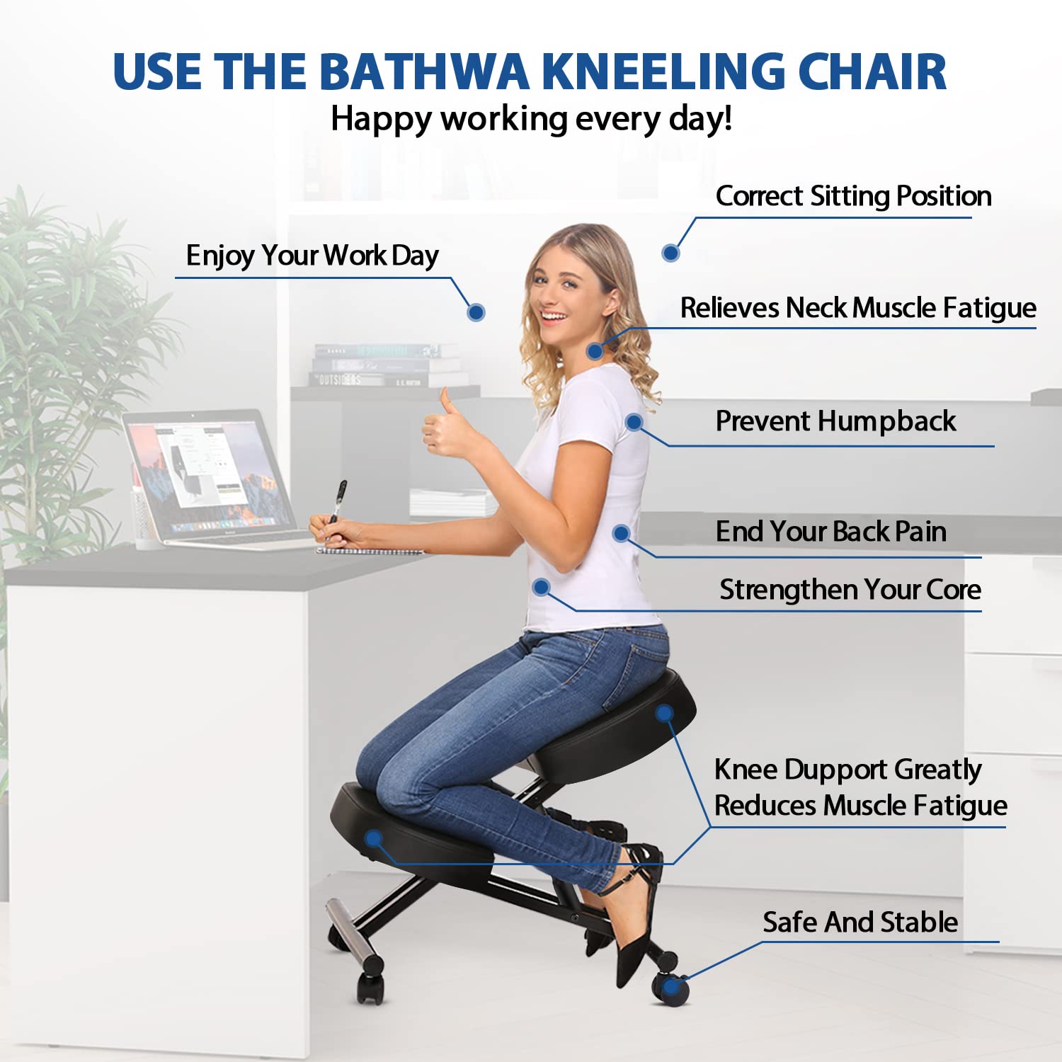 Kneeling Chair Ergonomic for O - Home Office Ergonomics reseña y precio