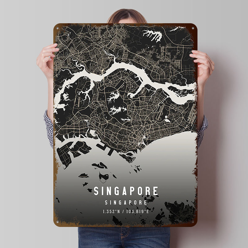 Singapore Asia Metal Poster Cu - Home Office Singapore reseña y precio