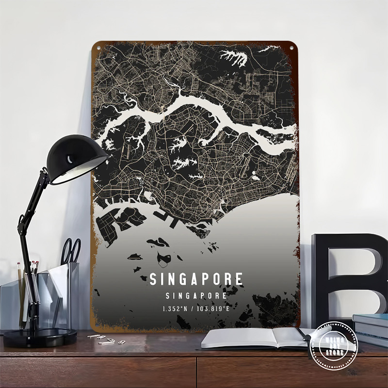 Singapore Asia Metal Poster Cu - Home Office Singapore reseña y precio
