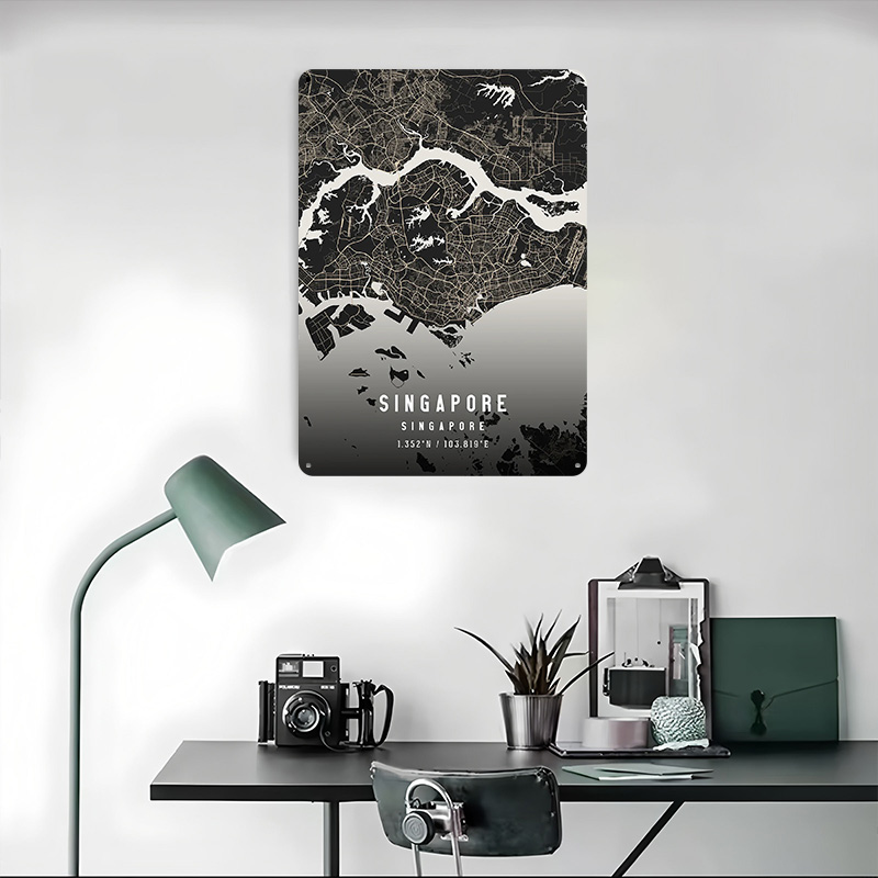 Singapore Asia Metal Poster Cu - Home Office Singapore reseña y precio