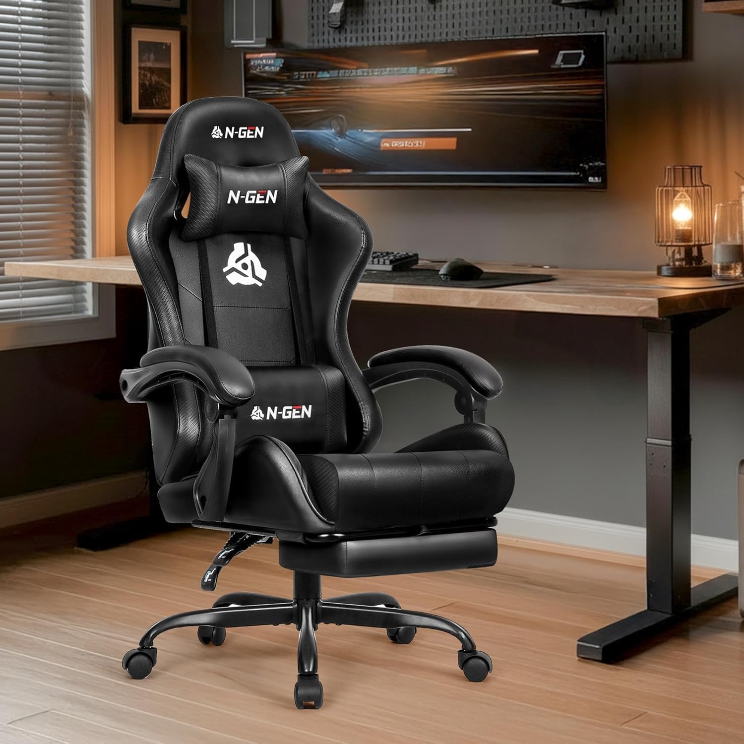 Gaming Chair with Footrest Lum - Home Office Ergonomics reseña y precio