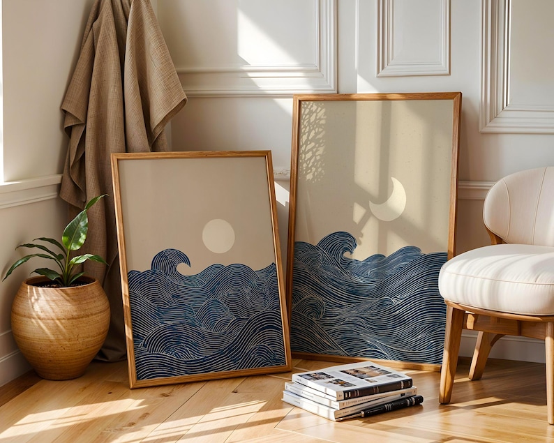 2pcs Japandi Minimalist Moon C - Home Office Image reseña y precio