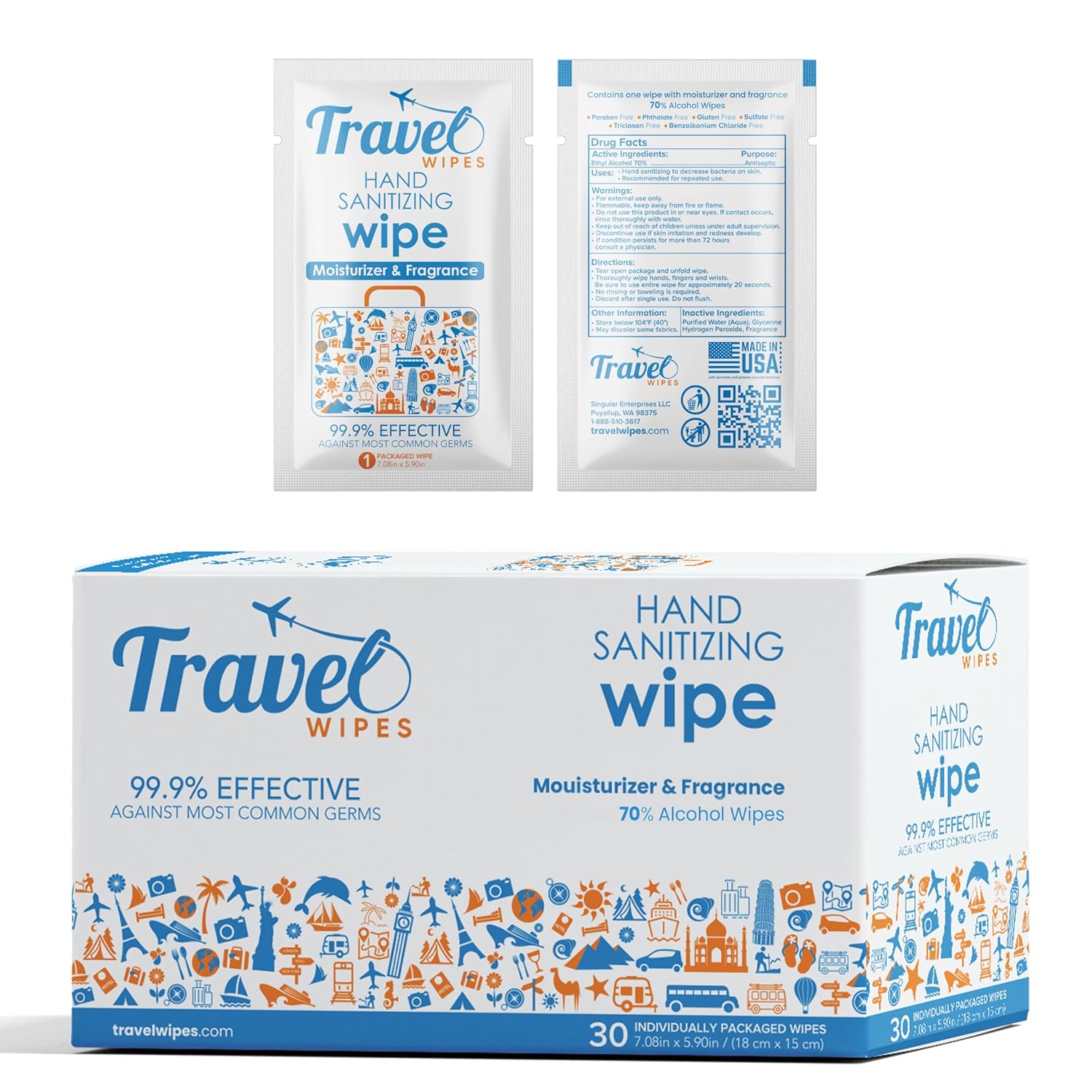 70% Alcohol Hand Wipes 30ct In - Home Office Image reseña y precio