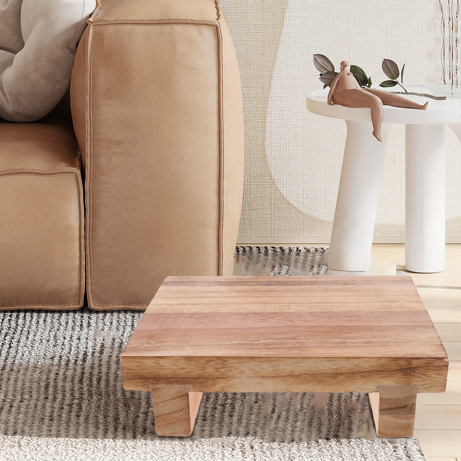 Small Wooden Footrest Stool Fo - Home Office Ergonomics reseña y precio