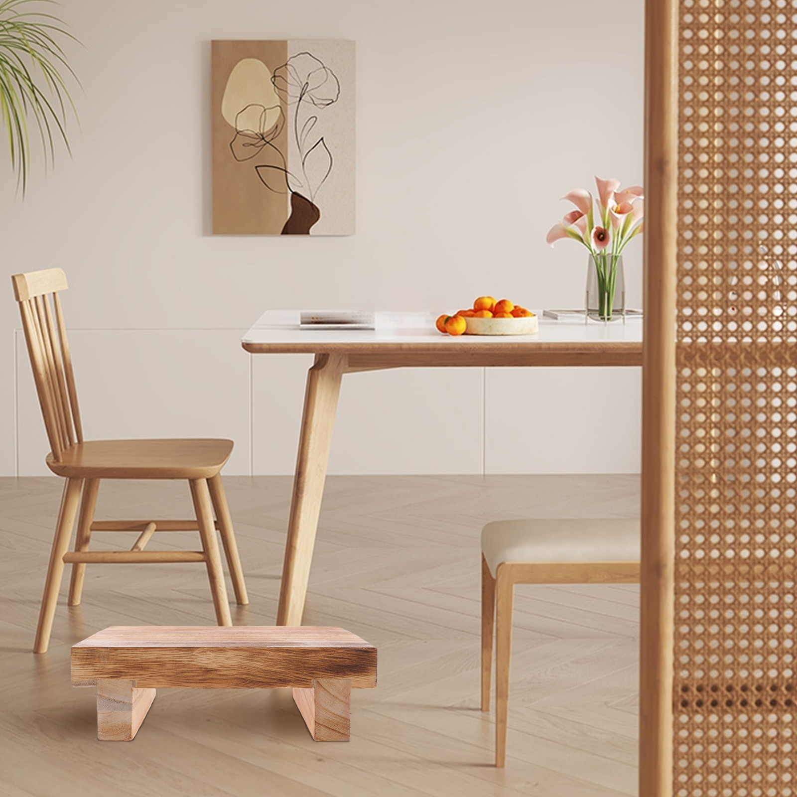 Small Wooden Footrest Stool Fo - Home Office Ergonomics reseña y precio