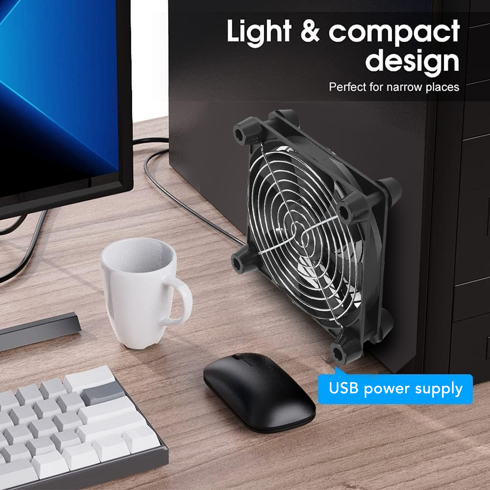 140mm Computer Case Fan 3 Spee - Usb Desk Fan reseña y precio