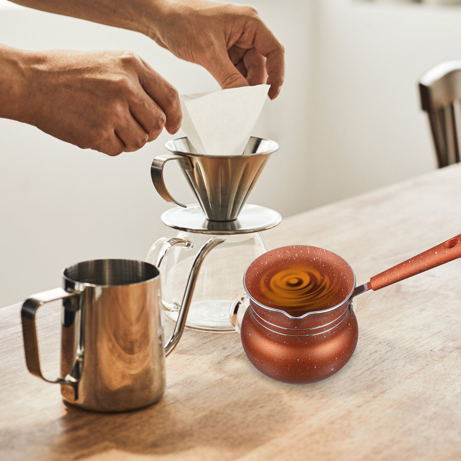 Milk Pot Nonstick Saucepan Kit - Home Office Ergonomics reseña y precio