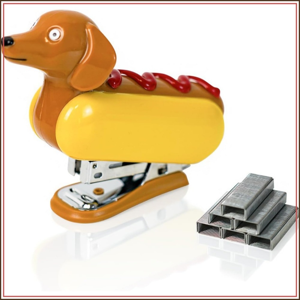 Mini Hotdog Stapler with 1000  - Home Office Image reseña y precio