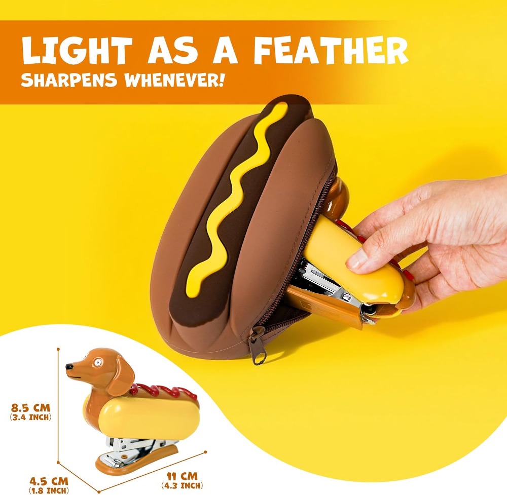 Mini Hotdog Stapler with 1000  - Home Office Image reseña y precio