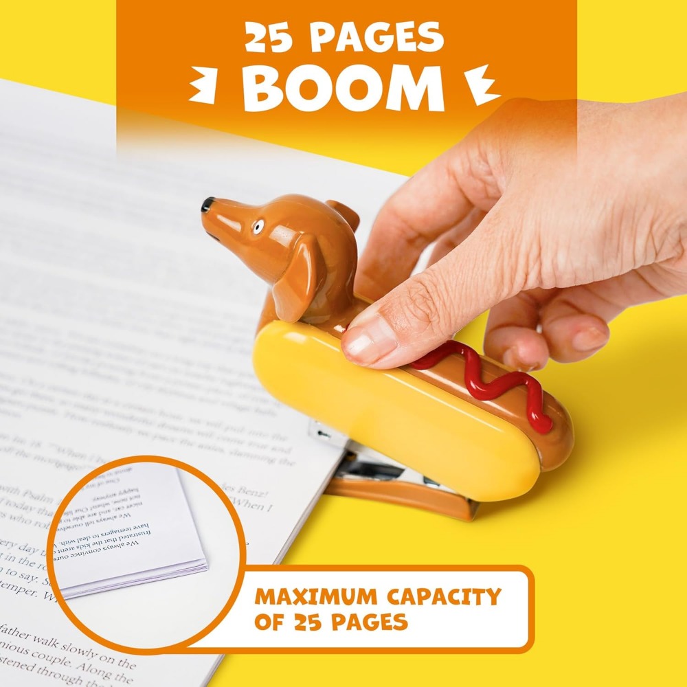 Mini Hotdog Stapler with 1000  - Home Office Image reseña y precio