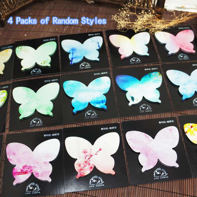 4 Packs Random Butterfly Stick - Sticky Note Dispenser reseña y precio