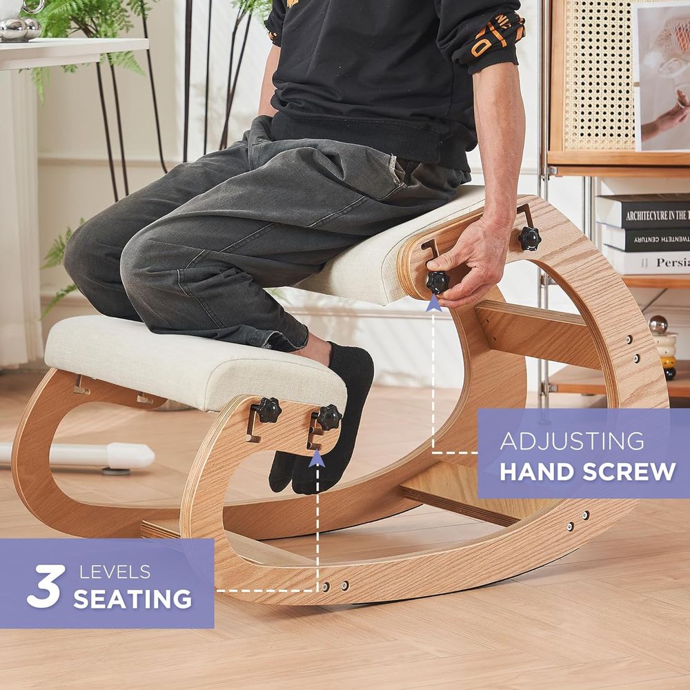 Ergonomic Adjustable Wooden Kn - Home Office Ergonomics reseña y precio