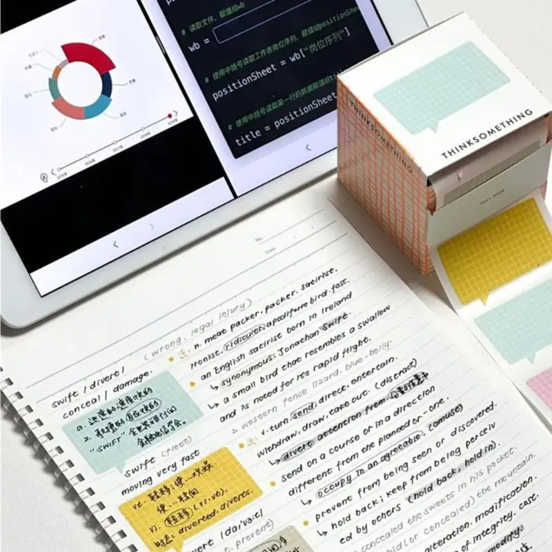 100PCS/Set Pull-out Memo Pad C - Sticky Note Dispenser reseña y precio