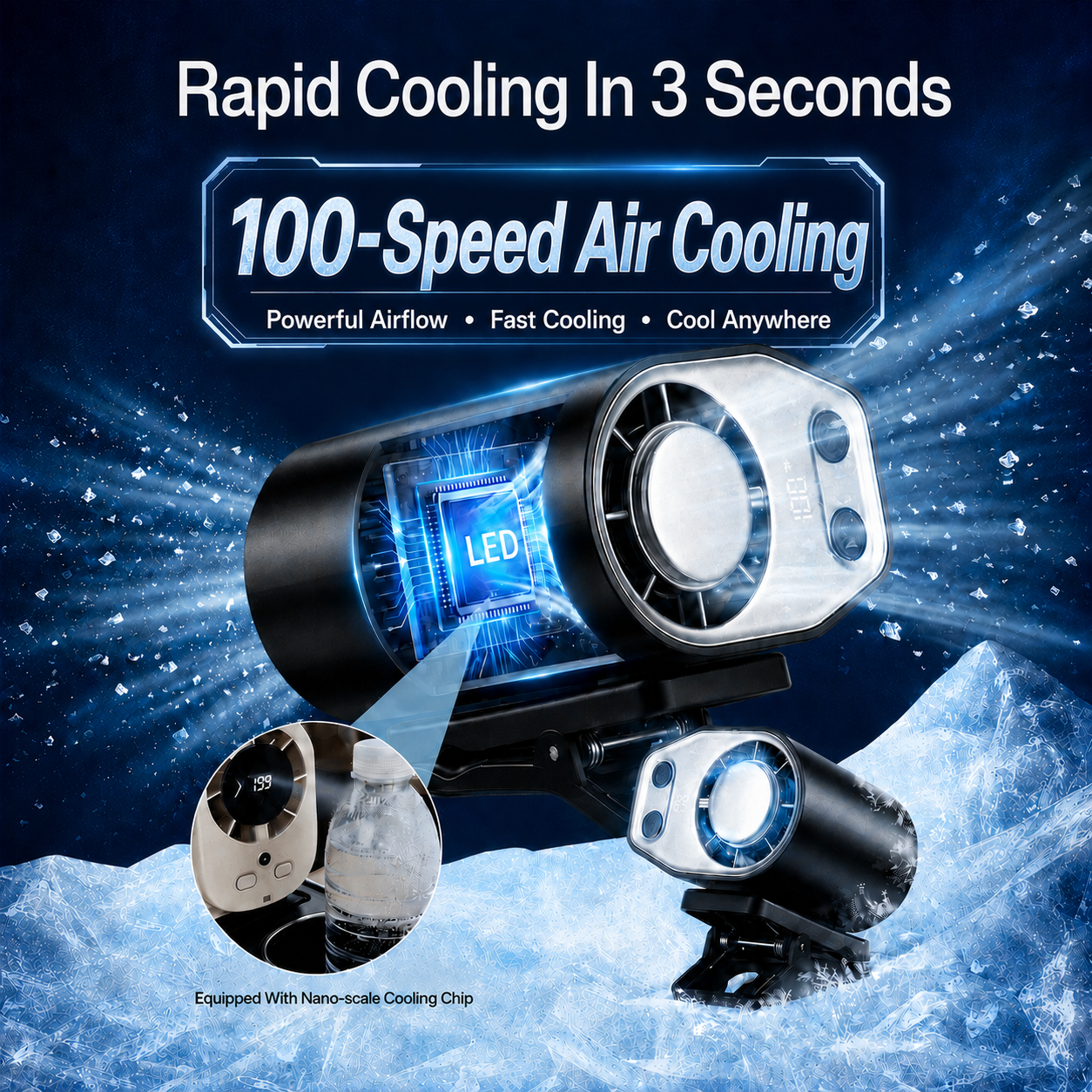 Semiconductor Cooling Clip on  - Usb Desk Fan reseña y precio