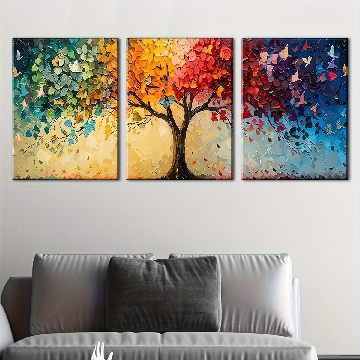 3pcs/Set Colorful Abstract Tre - Home Office Image reseña y precio