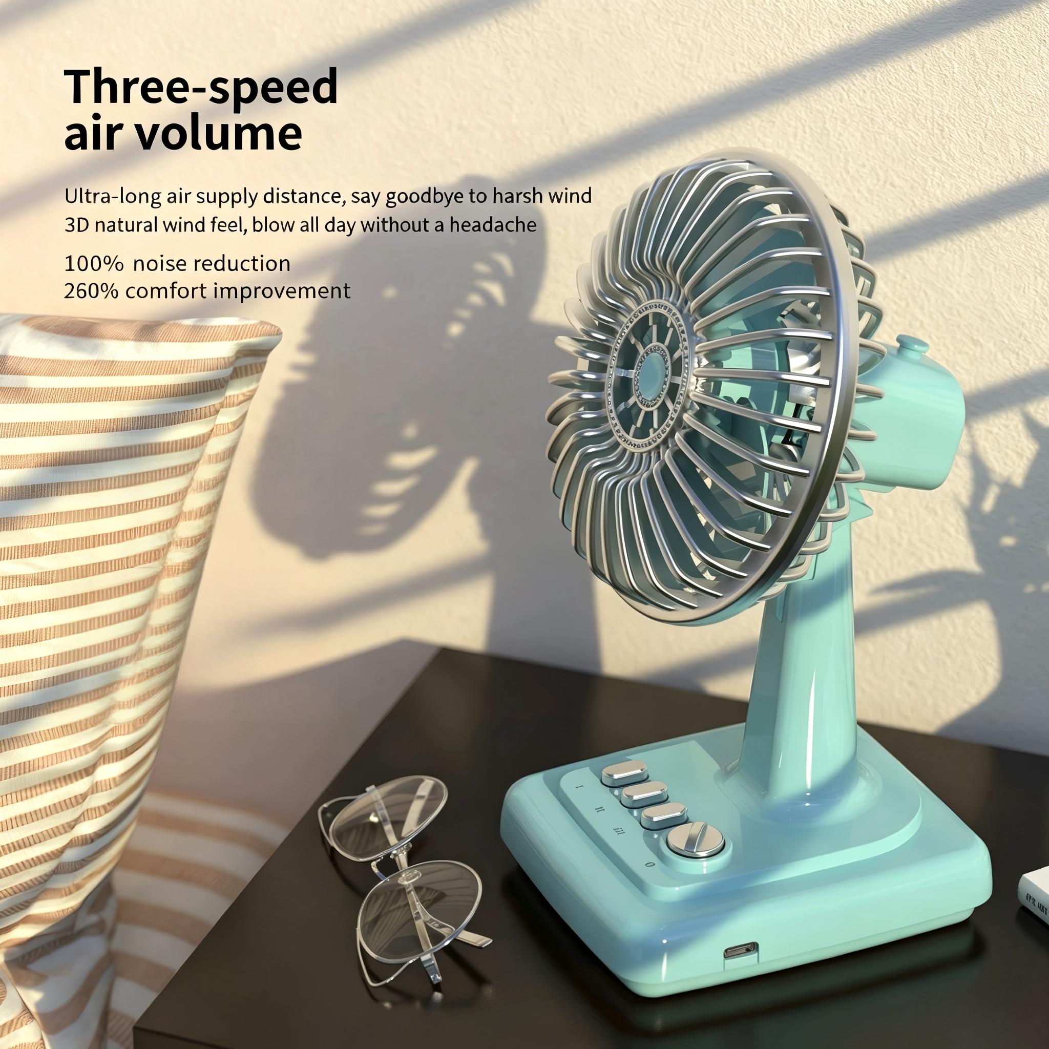 Retro Alloy Desktop Fan 3 Spee - Usb Desk Fan reseña y precio