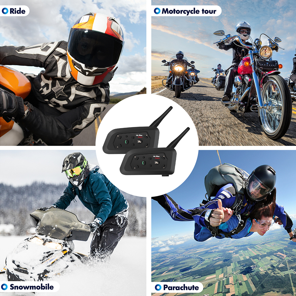 V6 Plus Motorcycle Helmet Inte - Home Office Headset reseña y precio