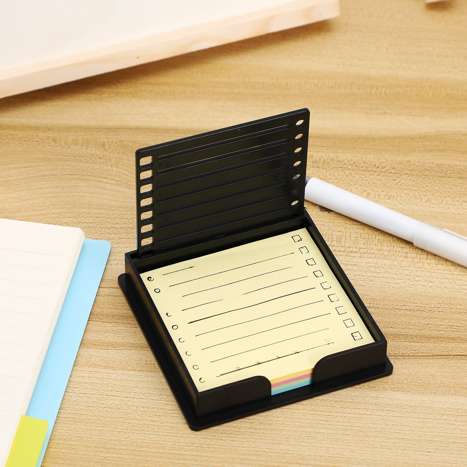 1Set Desktop Memo Holder Note  - Sticky Note Dispenser reseña y precio