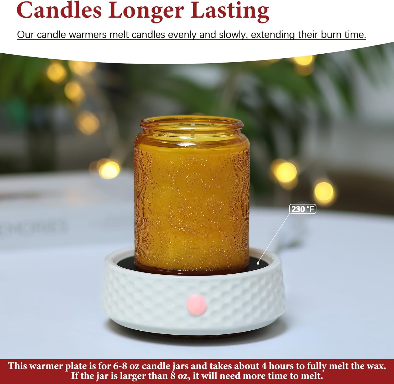 Ceramic Candle Warmer Plate fo - Home Office Image reseña y precio