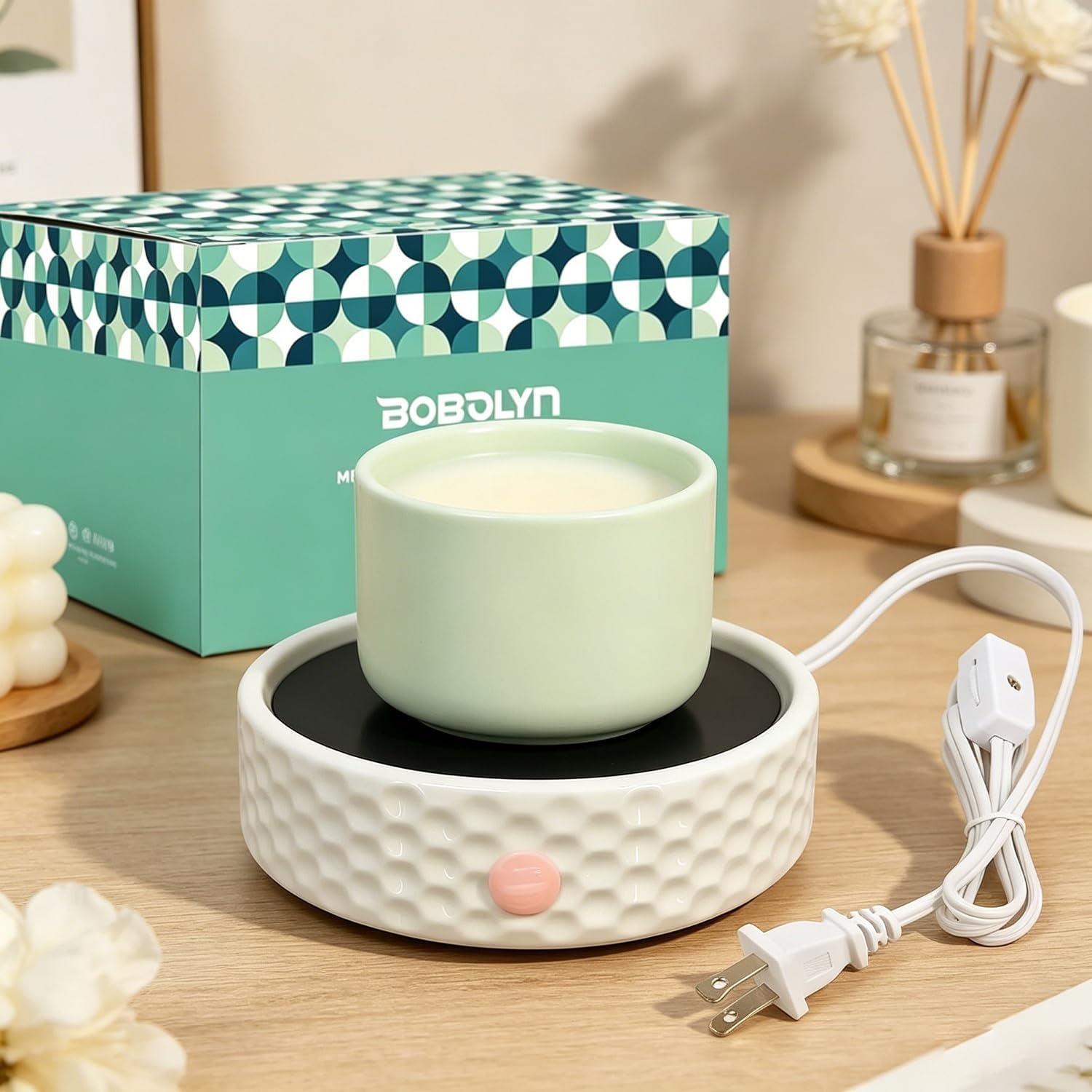 Ceramic Candle Warmer Plate fo - Home Office Image reseña y precio