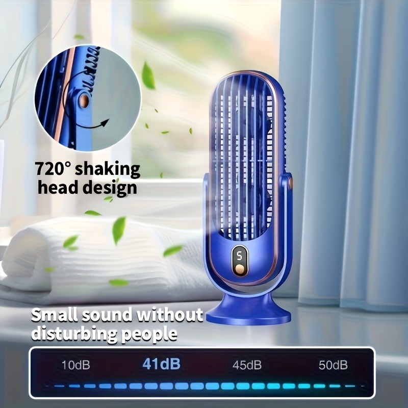 New Upgraded Large Battery Dua - Usb Desk Fan reseña y precio