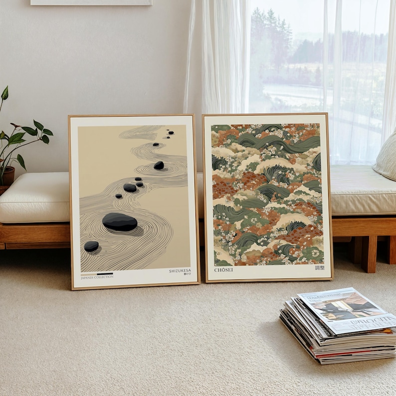 2pcs Japandi Zen Canvas Wall A - Home Office Image reseña y precio