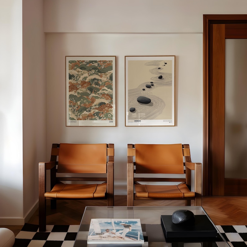 2pcs Japandi Zen Canvas Wall A - Home Office Image reseña y precio