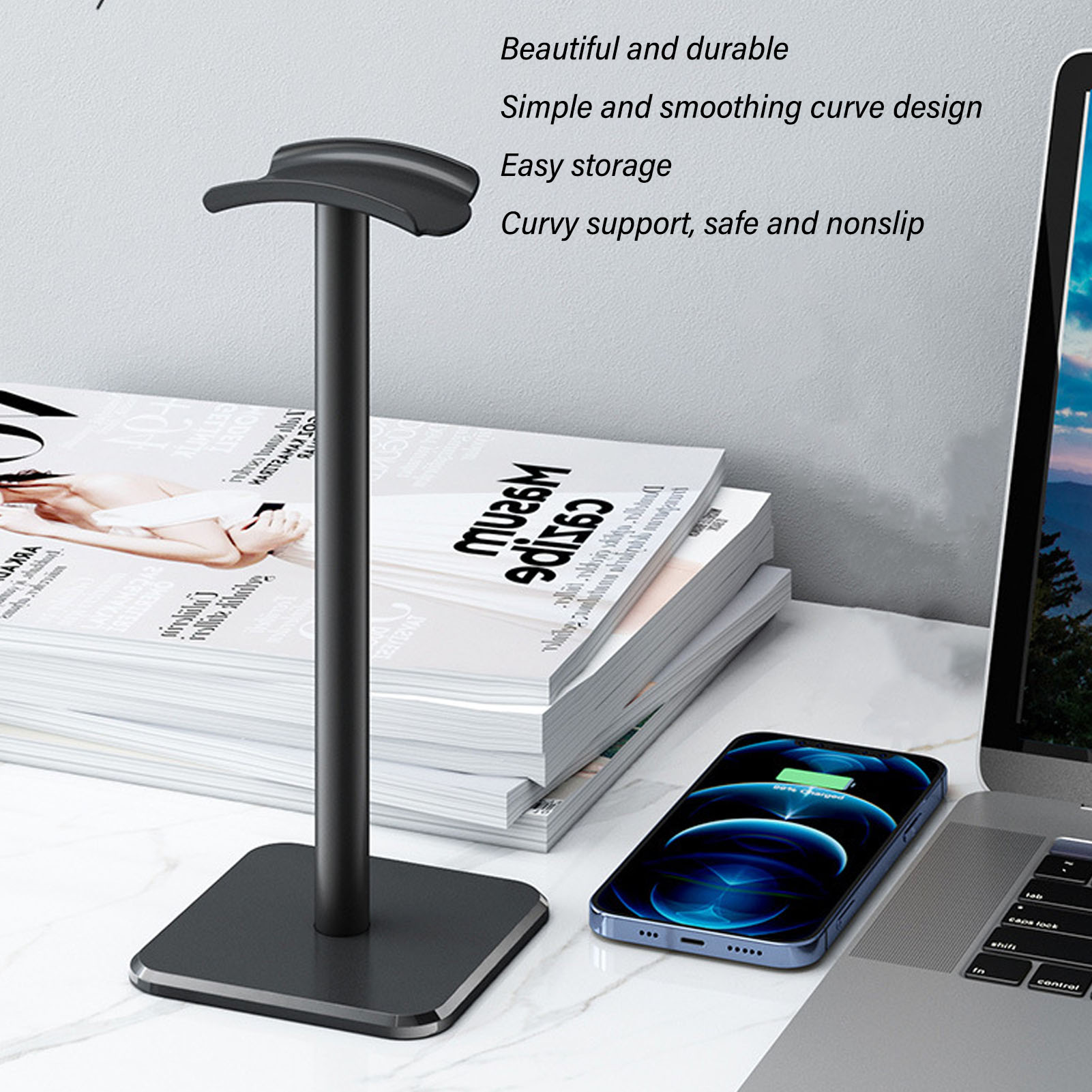 Headphone Stand Rounded Corner - Home Office Headset reseña y precio