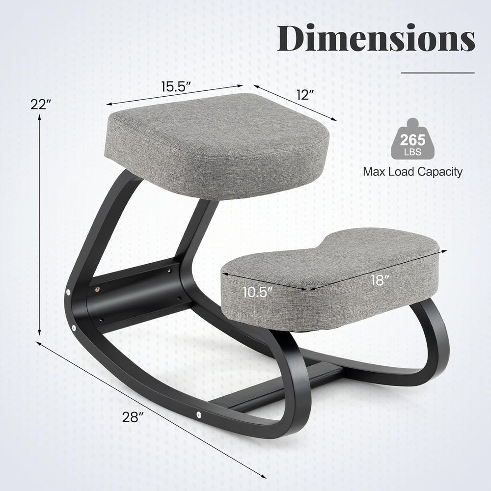 Ergonomic Kneeling Chair with  - Home Office Ergonomics reseña y precio