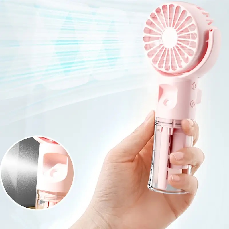 Portable hand-held spray fan w - Usb Desk Fan reseña y precio
