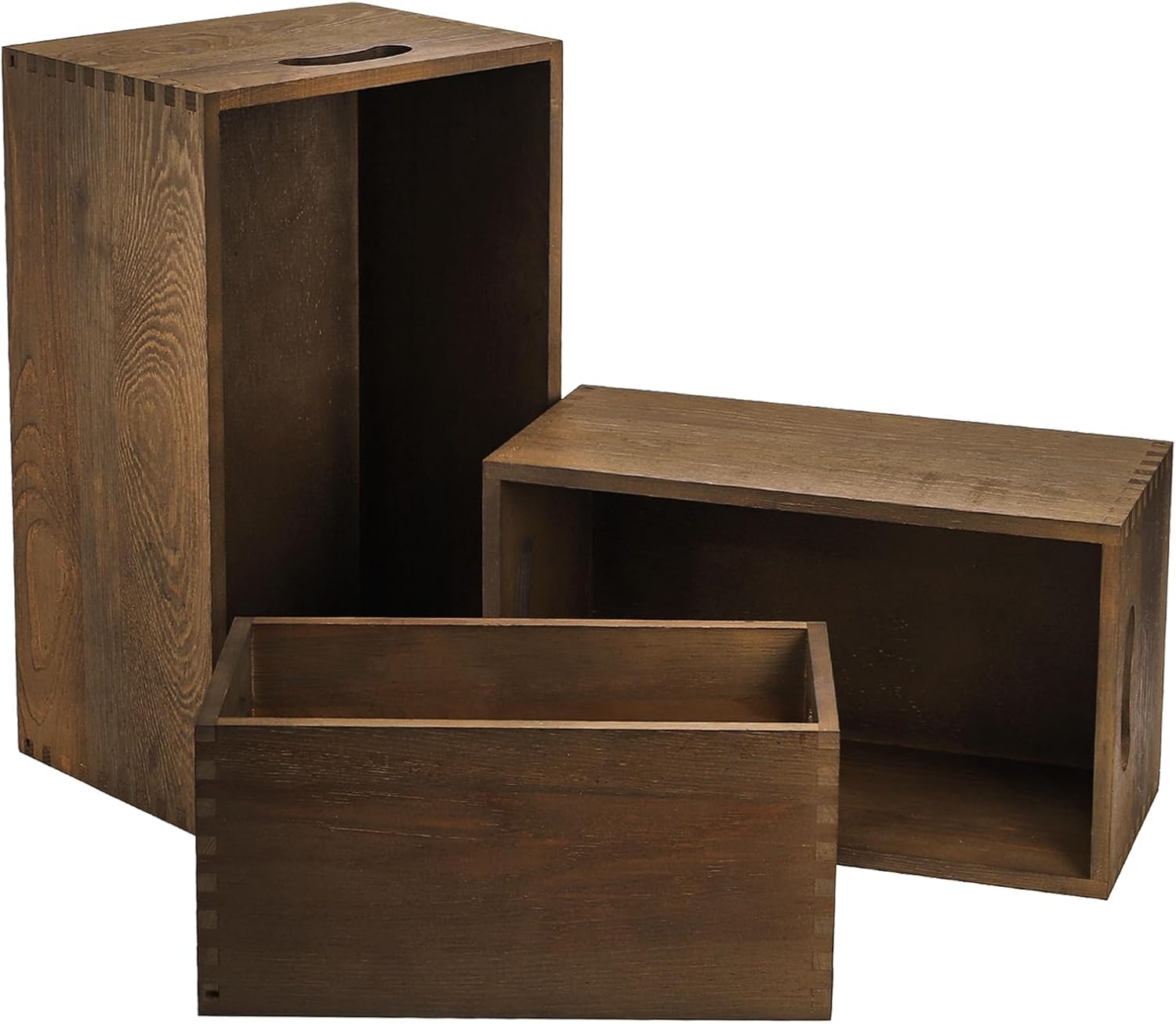Set of 3 Nesting Wooden Crates - Home Office Image reseña y precio