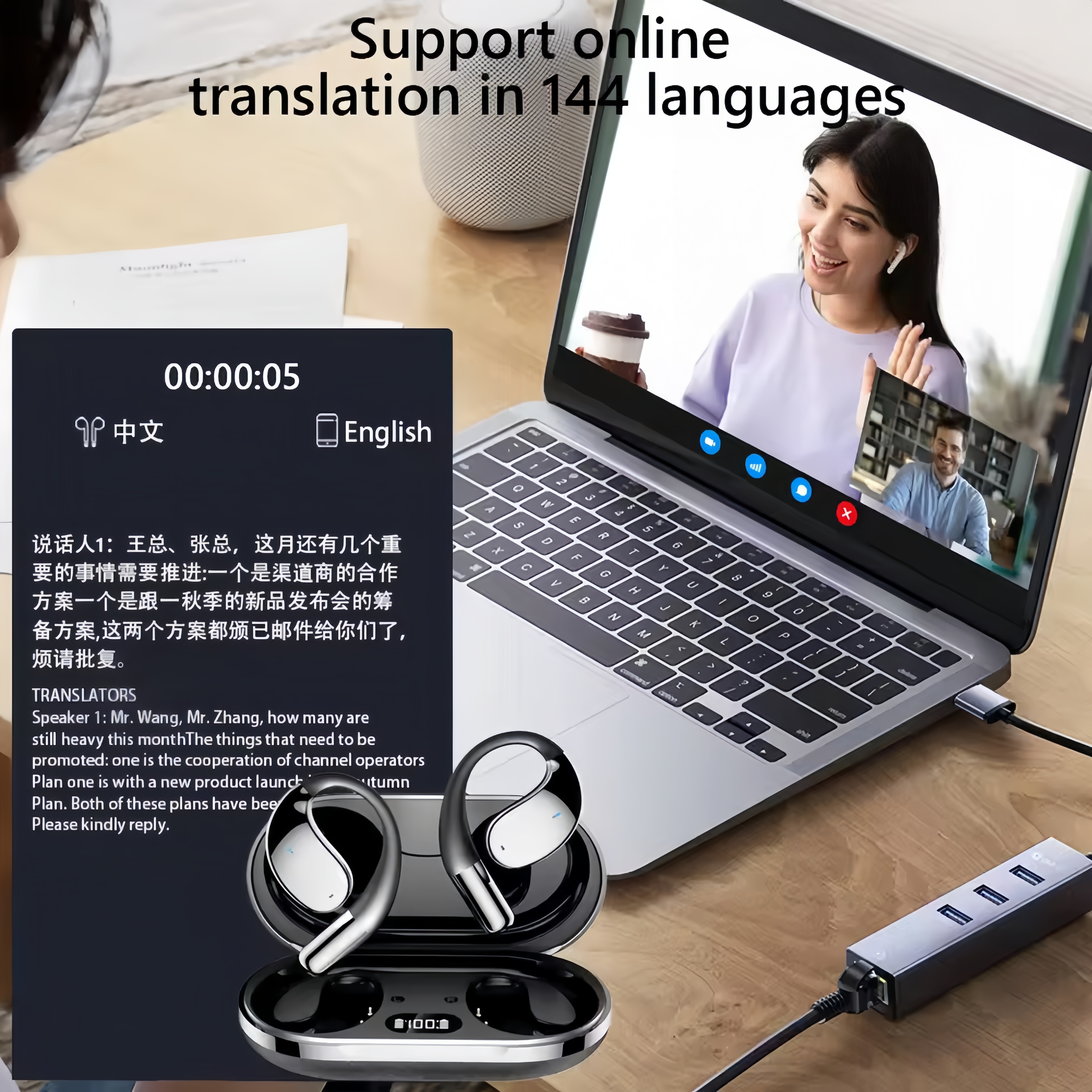 2026 New AI Translation Earbud - Home Office Headset reseña y precio