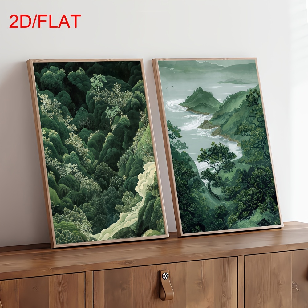 2pcs Modern Green Forest Mount - Home Office Image reseña y precio