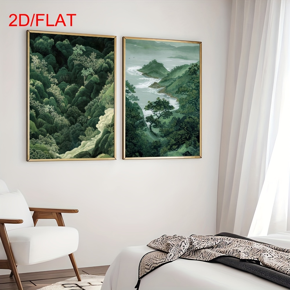 2pcs Modern Green Forest Mount - Home Office Image reseña y precio