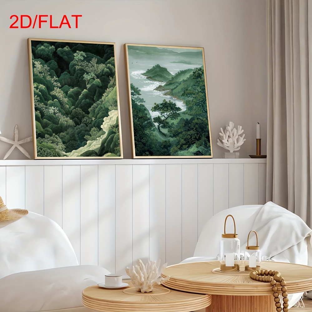 2pcs Modern Green Forest Mount - Home Office Image reseña y precio